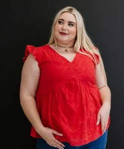 Trendsi Good Mood Eyelet Babydoll Blouse (GHG-1XL) GHG- Shop Singles 19 Trendsi Good Mood Eyelet Babydoll Blouse (GHG-1XL) GHG- Shop Singles