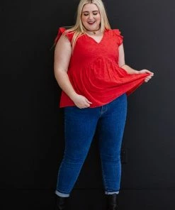 Trendsi Good Mood Eyelet Babydoll Blouse (GHG-1XL) GHG- Shop Singles 24 Trendsi Good Mood Eyelet Babydoll Blouse (GHG-1XL) GHG- Shop Singles