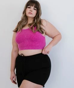 Trendsi Ready Set Go Ribbed Cropped Cami