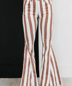 Trendsi GHG- Shop Singles Bestto Show StopperStriped Flare Leg Jeans (GHG-S)