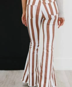 Trendsi GHG- Shop Singles Bestto Show StopperStriped Flare Leg Jeans (GHG-S)