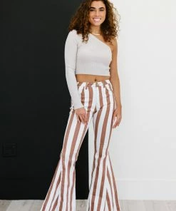 Trendsi GHG- Shop Singles Bestto Show StopperStriped Flare Leg Jeans (GHG-S)