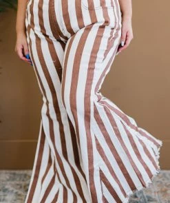 Trendsi GHG- Shop Singles Bestto Show StopperStriped Flare Leg Jeans (GHG-S)
