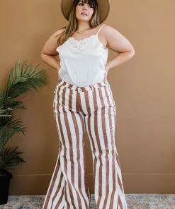 Trendsi GHG- Shop Singles Bestto Show StopperStriped Flare Leg Jeans (GHG-S)