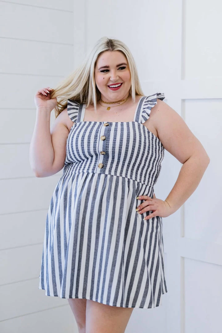 Trendsi GHG- Shop Singles Love Freely Striped Smocked Dress (GHG-S) 1 Trendsi GHG- Shop Singles Love Freely Striped Smocked Dress (GHG-S)