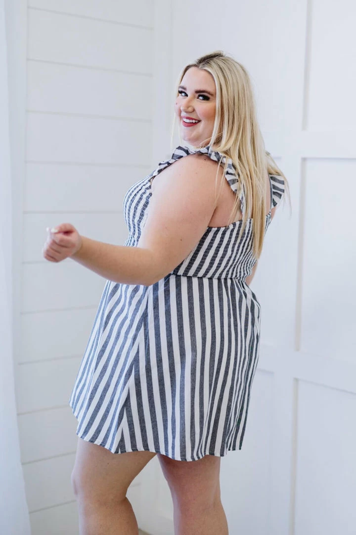 Trendsi GHG- Shop Singles Love Freely Striped Smocked Dress (GHG-S) 3 Trendsi GHG- Shop Singles Love Freely Striped Smocked Dress (GHG-S)