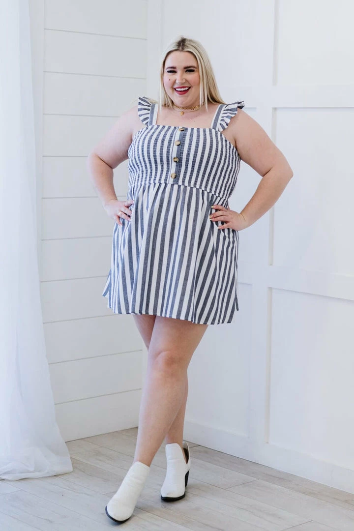Trendsi GHG- Shop Singles Love Freely Striped Smocked Dress (GHG-S) 5 Trendsi GHG- Shop Singles Love Freely Striped Smocked Dress (GHG-S)