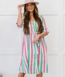 Trendsi Apparel Sweet Like Candy Striped Dress