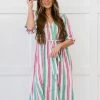 Trendsi Sweet Like Candy Striped Dress (GHG-S, 1X) M