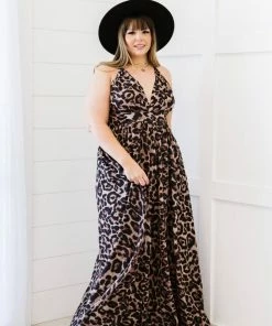 Trendsi Never Stop Leopard Maxi Dress (GHG-1X)