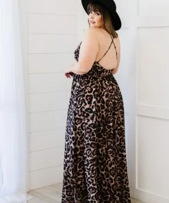 Trendsi Never Stop Leopard Maxi Dress (GHG-1X)