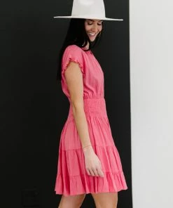 Trendsi Apparel Pink Passion Smocked Waist Dress