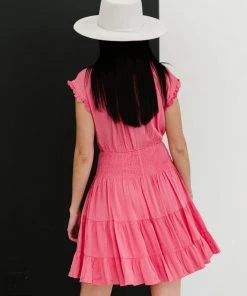 Trendsi Apparel Pink Passion Smocked Waist Dress