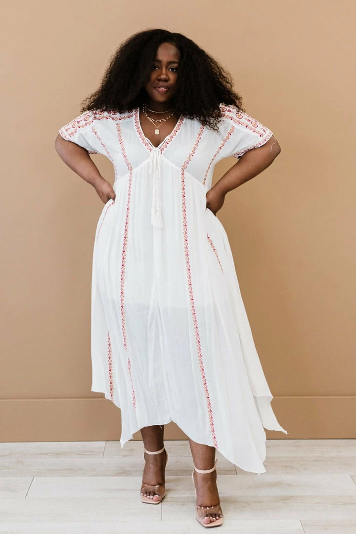 Trendsi School's Out Embroidered Dress 2 Trendsi School's Out Embroidered Dress