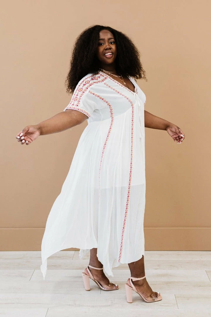 Trendsi School's Out Embroidered Dress 4 Trendsi School's Out Embroidered Dress