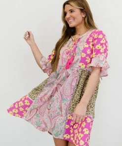 Trendsi So Happy Together Patchwork Print Dress (GHG-M)