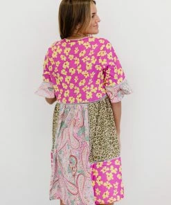 Trendsi So Happy Together Patchwork Print Dress