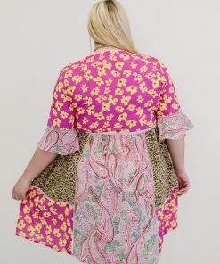 Trendsi So Happy Together Patchwork Print Dress