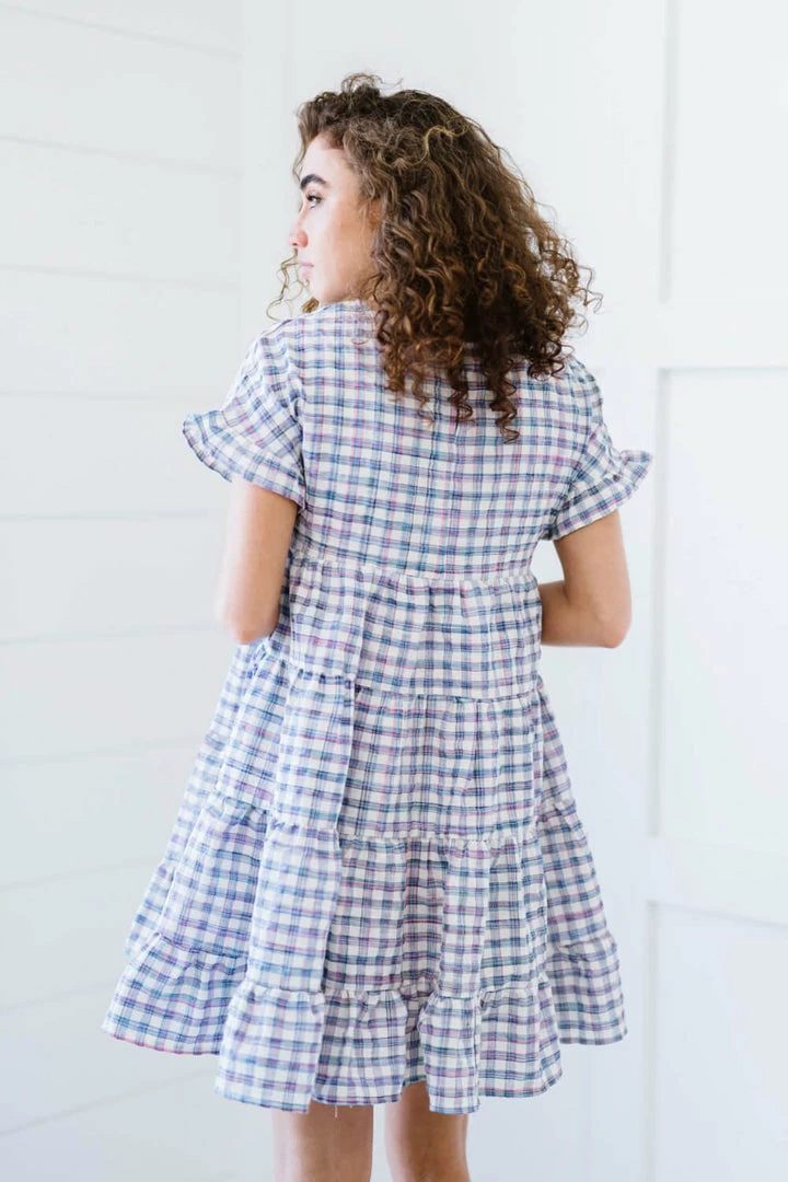 Trendsi Still Spinning Gingham Babydoll Dress Apparel 4 Trendsi Still Spinning Gingham Babydoll Dress Apparel