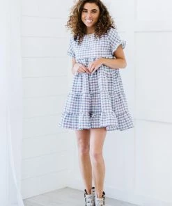 Trendsi Still Spinning Gingham Babydoll Dress Apparel 12 Trendsi Still Spinning Gingham Babydoll Dress Apparel