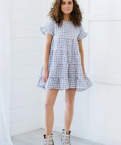 Trendsi Still Spinning Gingham Babydoll Dress Apparel 11 Trendsi Still Spinning Gingham Babydoll Dress Apparel