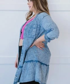 Trendsi Sugar And Spice Chambray Dress Apparel