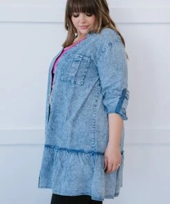 Trendsi Sugar And Spice Chambray Dress Apparel