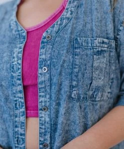 Trendsi Sugar And Spice Chambray Dress Apparel