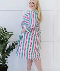 Trendsi Apparel Sweet Like Candy Striped Dress