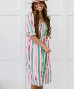 Trendsi Apparel Sweet Like Candy Striped Dress