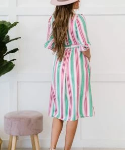 Trendsi Apparel Sweet Like Candy Striped Dress