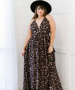 Trendsi Never Stop Leopard Maxi Dress (GHG-1X)