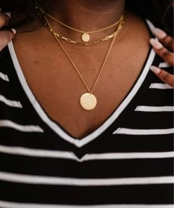 Trendsi You Are Gold Triple-Layered Necklace