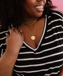 Trendsi You Are Gold Triple-Layered Necklace