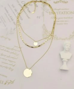 Trendsi You Are Gold Triple-Layered Necklace