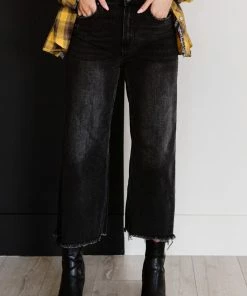 Trendsi Denim RISEN Fresh Start Frayed Wide Leg Jeans