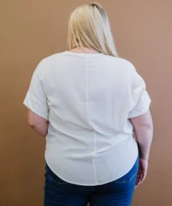 Trendsi Bright Outlook Notched Neck Top (GHG-S) GHG- Shop Singles