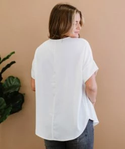 Trendsi Bright Outlook Notched Neck Top (GHG-S) GHG- Shop Singles