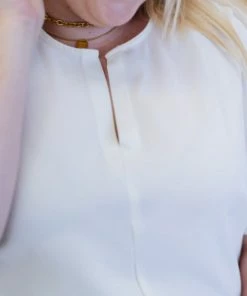 Trendsi Bright Outlook Notched Neck Top (GHG-S) GHG- Shop Singles