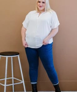 Trendsi Bright Outlook Notched Neck Top (GHG-S) GHG- Shop Singles