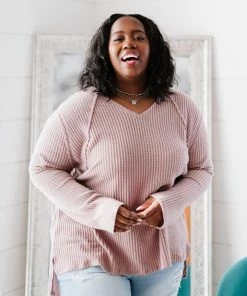 Trendsi Jodifl Stay Awhile Waffle Knit Tee Apparel