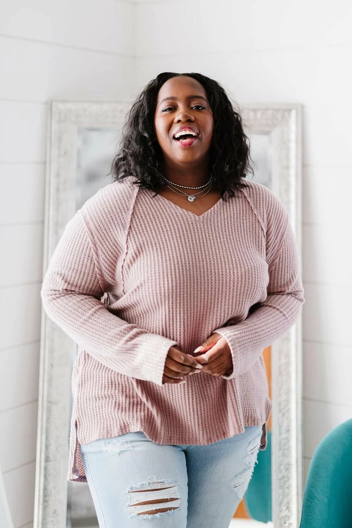 Trendsi Jodifl Stay Awhile Waffle Knit Tee Apparel 1 Trendsi Jodifl Stay Awhile Waffle Knit Tee Apparel