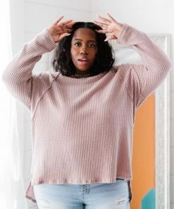 Trendsi Jodifl Stay Awhile Waffle Knit Tee Apparel