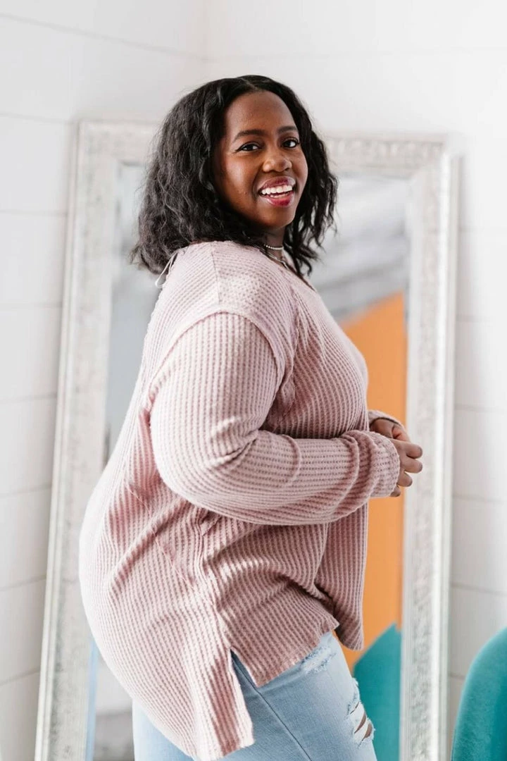 Trendsi Jodifl Stay Awhile Waffle Knit Tee Apparel 4 Trendsi Jodifl Stay Awhile Waffle Knit Tee Apparel