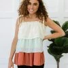 Trendsi Apparel Present Moment Color Block Layered Cami