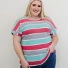 Trendsi Road Trippin' Striped Tee
