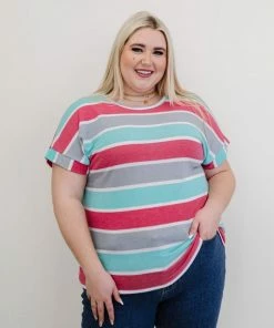 Trendsi Road Trippin' Striped Tee