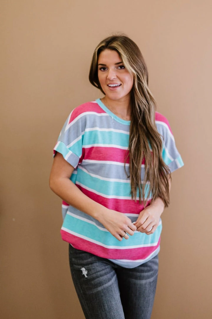 Trendsi Road Trippin' Striped Tee 6 Trendsi Road Trippin' Striped Tee
