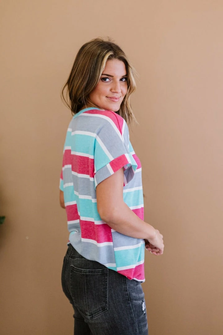Trendsi Road Trippin' Striped Tee 8 Trendsi Road Trippin' Striped Tee