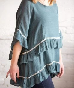 Umgee Cambridge Ruffle Tiered Top Tops 11 Umgee Cambridge Ruffle Tiered Top Tops